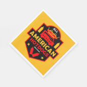 Alle amerikanischen Hotdogs Feinschmecker Napkin Serviette (Ecke)