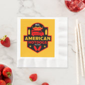 Alle amerikanischen Hotdogs-Feinschmecker Serviette (Beispiel)