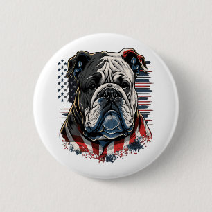ALLE AMERIKANISCHEN Hunde lieben englischen Bulldo Button