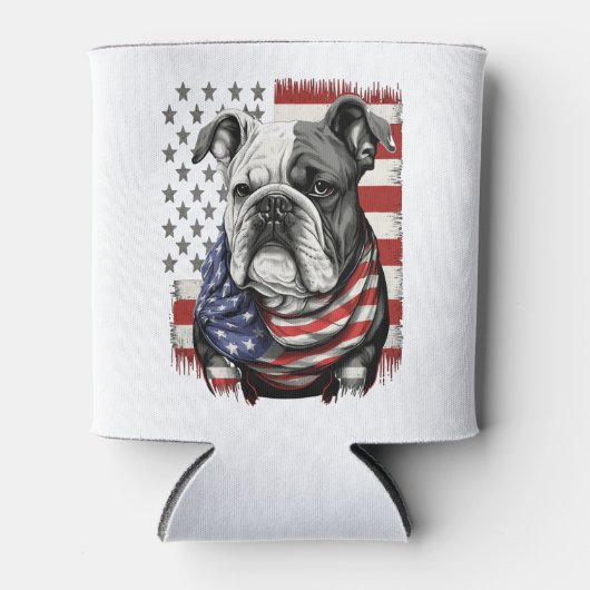 ALLE AMERIKANISCHEN Hunde lieben englischen Bulldo Dosenkühler (Vorderseite)
