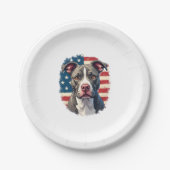 ALLE AMERIKANISCHEN Hundefreunde Grube bul (1) Pappteller (Vorderseite)