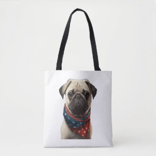 ALLE AMERIKANISCHEN Hundefreunde Mops Tasche