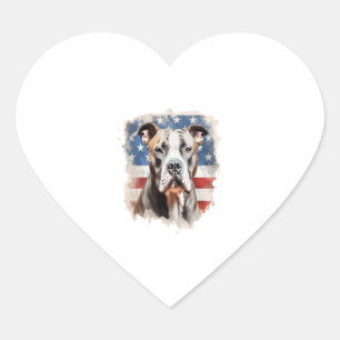 ALLE AMERIKANISCHEN Hundekugel Herz-Aufkleber