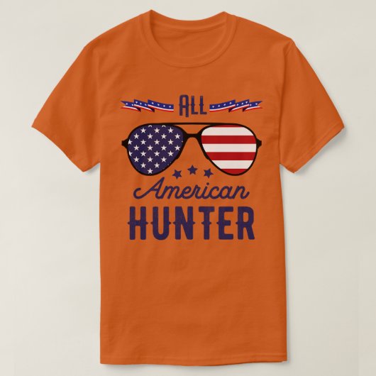Alle amerikanischen Jäger 4. Juli Sonnenbrille T-Shirt (Design vorne)