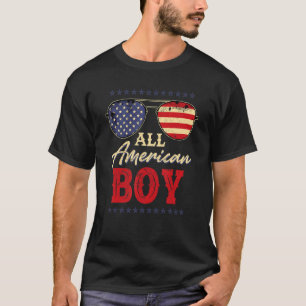 Alle amerikanischen Jungen 4. Juli Flaggen Jungs K T-Shirt