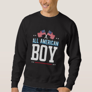 Alle amerikanischen Jungen 4. Juli Jungs Männer US Sweatshirt