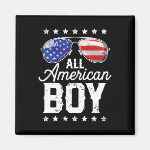 Alle amerikanischen Jungen 4. Juli US Sungles Fami Magnet