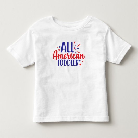 Alle amerikanischen Kleinkind 4. Juli T - Shirt fü (Vorderseite)