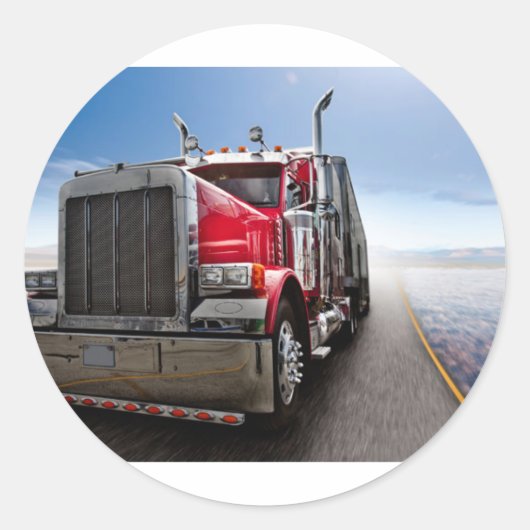 Alle amerikanischen Lastkraftwagen Runder Aufkleber (Vorderseite)