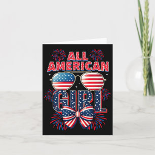 Alle amerikanischen Mädchen 4. Juli Coquette Bow P Karte