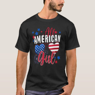 Alle amerikanischen Mädchen 4. Juli Mädchen Kinder T-Shirt