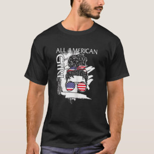 Alle amerikanischen Mädchen 4. Juli Mädchen Kinder T-Shirt