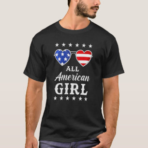 Alle amerikanischen Mädchen 4. Juli Mädchen Kinder T-Shirt