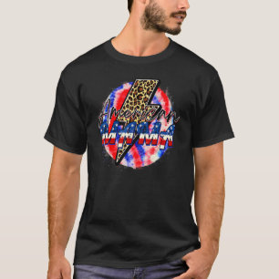 Alle amerikanischen Mama 4. Juli Leopard 4. Ju T-Shirt