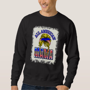 Alle amerikanischen Mama am 4. Juli gebleicht Frau Sweatshirt
