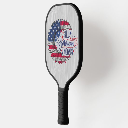 Alle amerikanischen Mama American Flag Trendy Pickleball Schläger (Links)