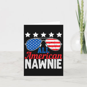Alle amerikanischen Nawnie Usa Flag Sungles 4. Jul Karte