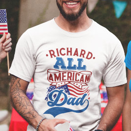 Alle amerikanischen Papa 4july patriotische Famili T-Shirt