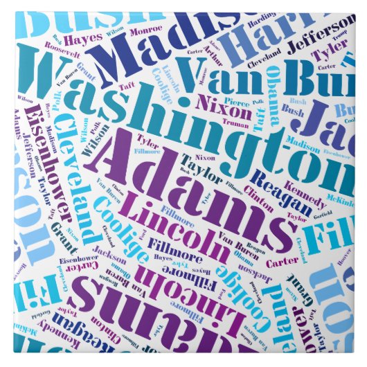 Alle amerikanischen Präsidenten Fliese (Vorderseite)