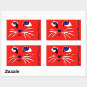 ALLE AMERIKANISCHEN PUSSY RECHTECKIGER AUFKLEBER (Blatt)