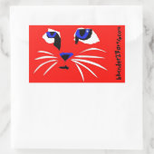 ALLE AMERIKANISCHEN PUSSY RECHTECKIGER AUFKLEBER (Tasche)