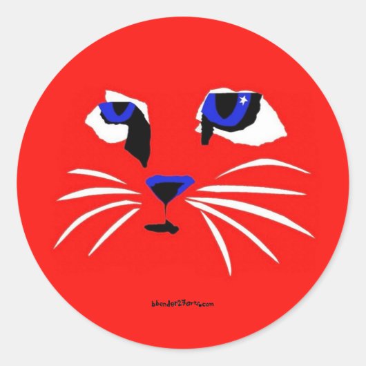 ALLE AMERIKANISCHEN PUSSY RUNDER AUFKLEBER (Vorderseite)