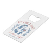 Alle amerikanischen Red White und Boujee Geldbeutel Flaschenöffner (Vorderseite Schrägansicht)