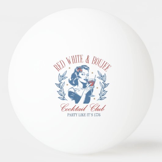Alle amerikanischen Red White und Boujee Tischtennisball (Vorderseite)
