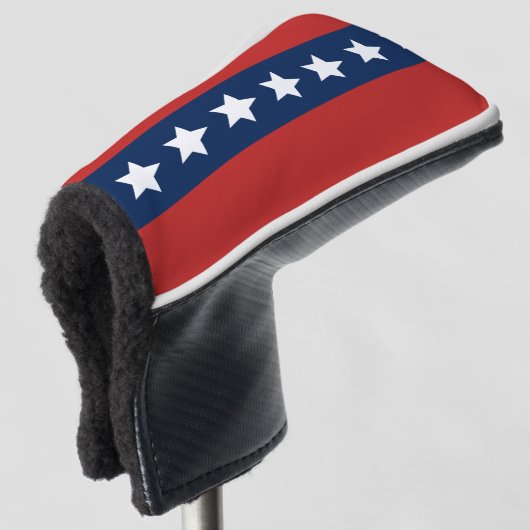 Alle amerikanischen Rot Weiß und Blau mit Sternen Golf Headcover (3/4 Vorderseite)