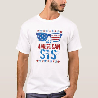 ALLE AMERIKANISCHEN SIS 4. Juli Mädchen Frauenruhe T-Shirt