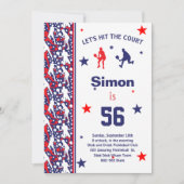 ⭐ 💪 Alle amerikanischen Stars Pickleball B'day + Einladung (Vorderseite)