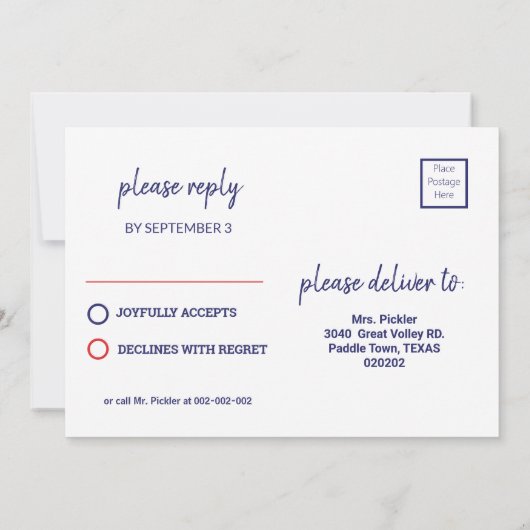 ⭐ 💪 Alle amerikanischen Stars Pickleball B'day + Einladung (Rückseite)