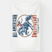 Alle amerikanischen Sweetheart Cowgirl Banner (Vertikal)