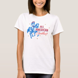 Alle amerikanischen Sweetheart Cowgirl T-Shirt