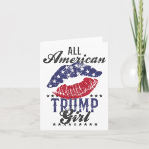 Alle amerikanischen Trump-Girl-USA-Flag Lips haben Karte