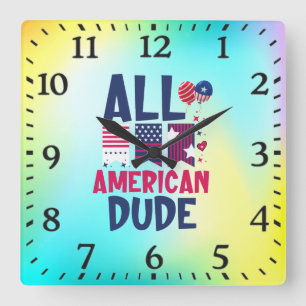 Alle amerikanischen Typ-96993 Quadratische Wanduhr