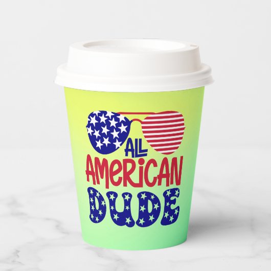 Alle amerikanischen Typ Pappbecher (Vorderseite)