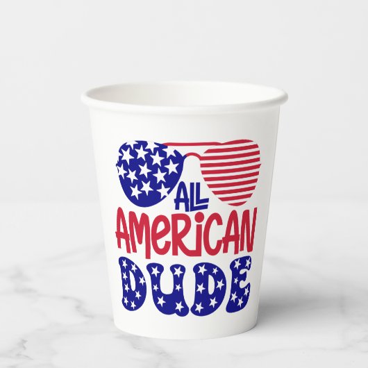 Alle amerikanischen Typ Pappbecher (Rückseite)