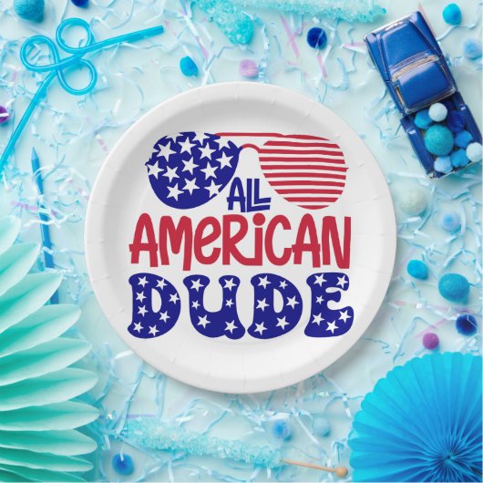 Alle amerikanischen Typ Pappteller (Party)