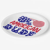 Alle amerikanischen Typ Pappteller (Schrägansicht)