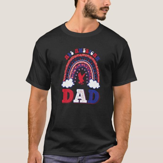 Alle amerikanischen Vater 4. Juli Adler T-Shirt (Vorderseite)