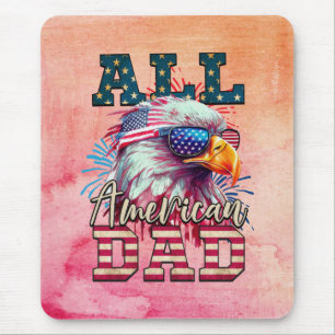 Alle amerikanischen Vater 4. Juli Bald Eagle USA F Mousepad