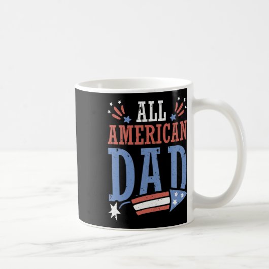 Alle amerikanischen Vater 4. Juli Firecracker Inde Kaffeetasse (Rechts)