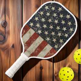 Alle amerikanischen Vintag Stars und Streifen Pickleball Schläger