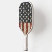 Alle amerikanischen Vintag Stars und Streifen Pickleball Schläger (Links)