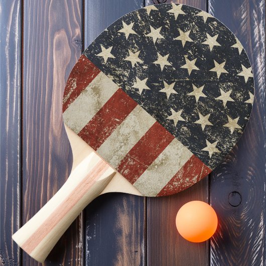 Alle amerikanischen Vintag Stars und Streifen Tischtennis Schläger