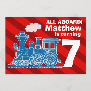 Alle an Bord befindlichen Jungen trainieren Geburt Einladung