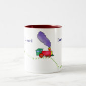 Alle an Bord Choo Choo Zugs Zweifarbige Tasse (Mittel)