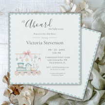 Alle an Bord der Baby Train Baby Dusche