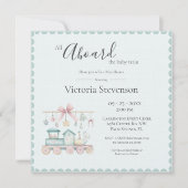 Alle an Bord der Baby Train Baby Dusche (Vorderseite)